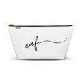 My Signature Monogram Script Accessory Pouch — Minimalist Everything T-Bottom Bag